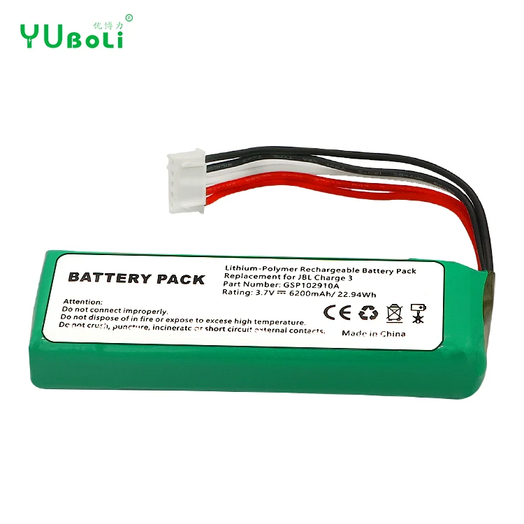 YUBOLI factory sell For JBL charge 3 3.7V 6200mAh Battery Bateria GSP1029102A for JBL Charge 3 device