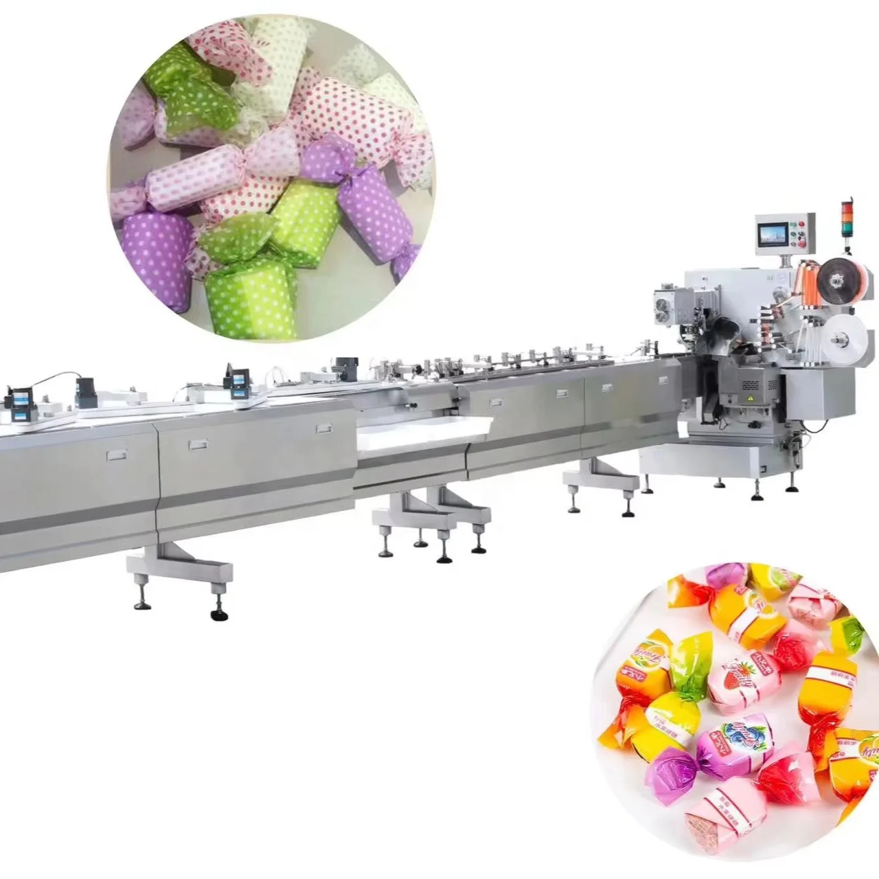 Full Automatic Candy Wrapping Machine Double Twist Machine for Chocolate Candy Wrapping