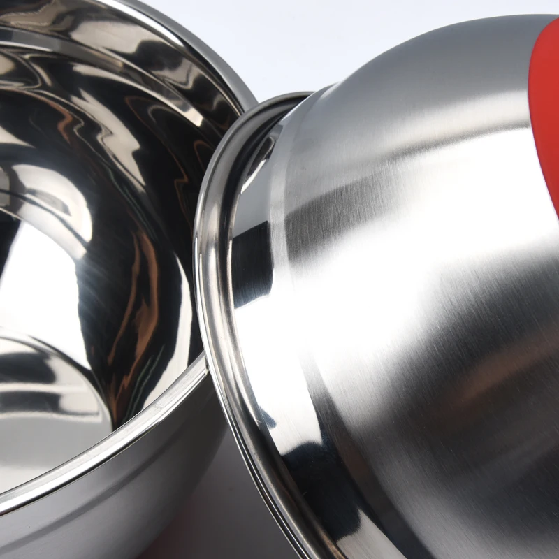 OEM Kitchen Tools Stainless Steel Mixing Bowl Food Grade Baking Tools Egg Bowl Salad Bowl Pack of 2
