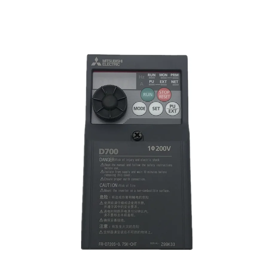 Mitsubishi Electric Automation FR-D700 VFD Inverter FR-D720S-0.75K-CHT