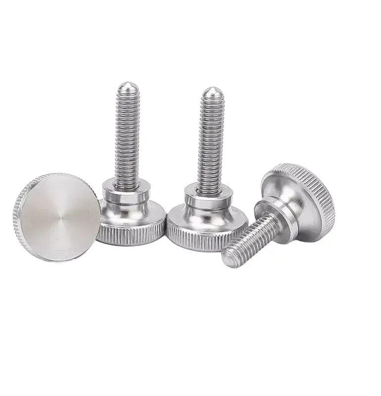 stainless steel flat head thumb screw m3 m4 m6 knurled thumb screw Head Step Knurled Bolt