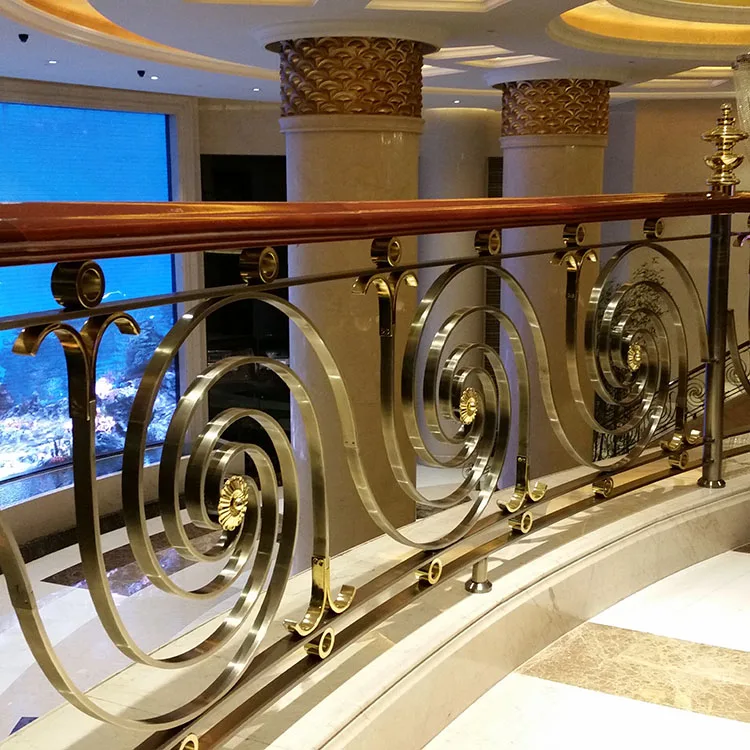 Popular Chinese Copper Cast Iron Stair Railing for House Decoration for Indoor and Outdoor Use for Balcony Porch Handrails