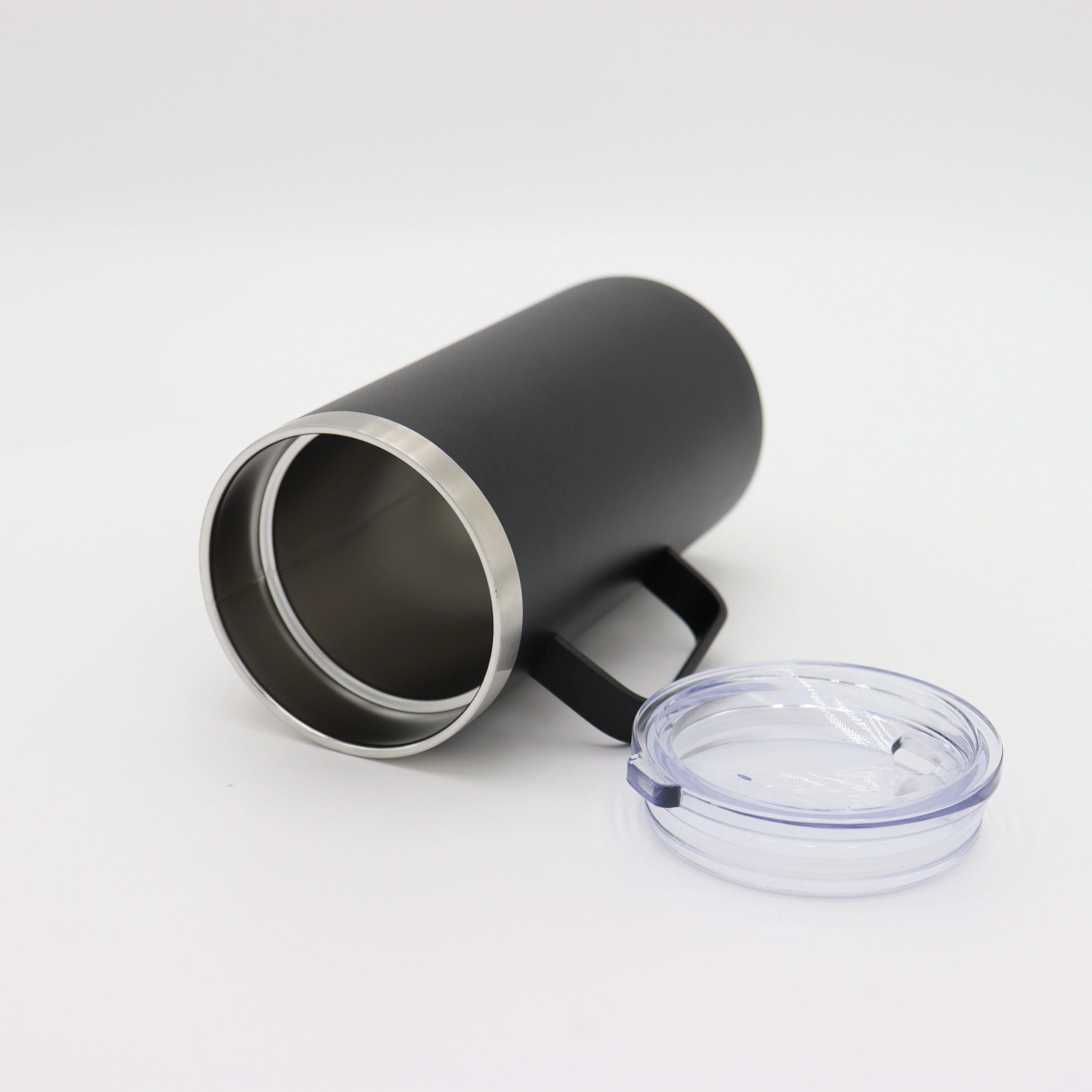 Ready To Ship White Insulated Flask Metal Thermos Mug Vacuum Flask Travel Coffee Mug With Silicone Cover