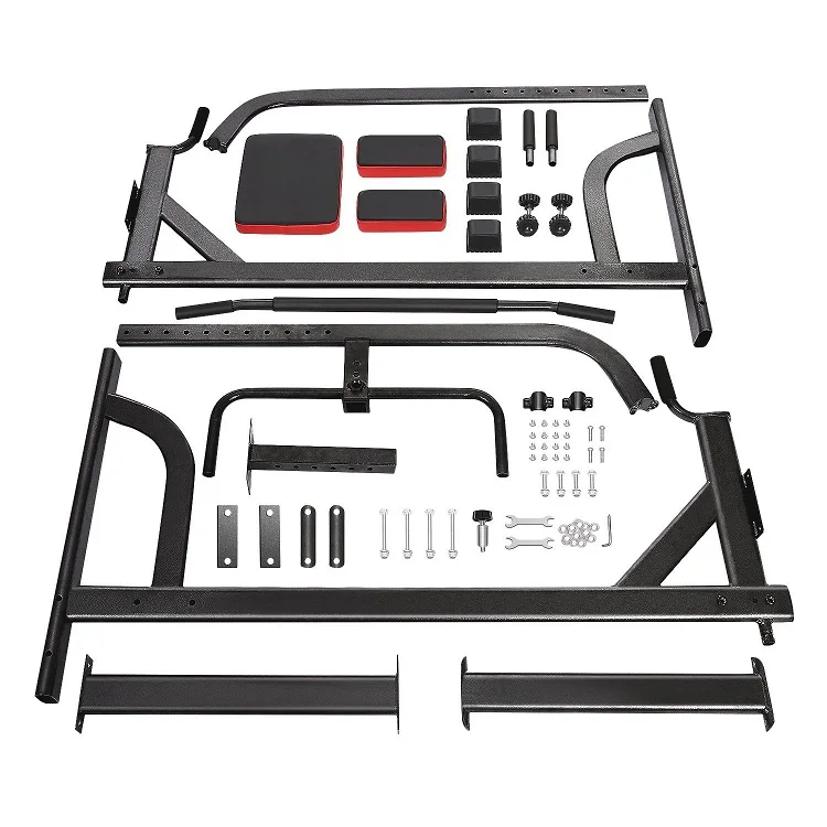 ZYfit Fitness & Body Building Strength Training Chin up Dip/ Leg Raise/Power Tower with Backrest