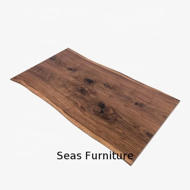 Live edge slab table 100% Solid Wood Kiln Dried Walnut wood