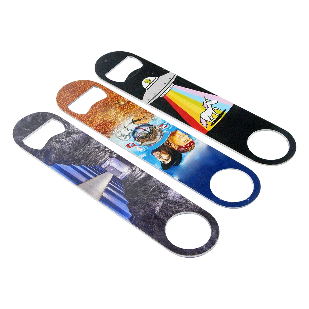 Fashion Custom Logo Stainless Steel Metal Sublimation Blank Beer Bottle Opener