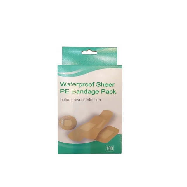 Direct factory of waterproof bandage assorted wound plaster with different sizes wound plaster/adhesive bandage mixed