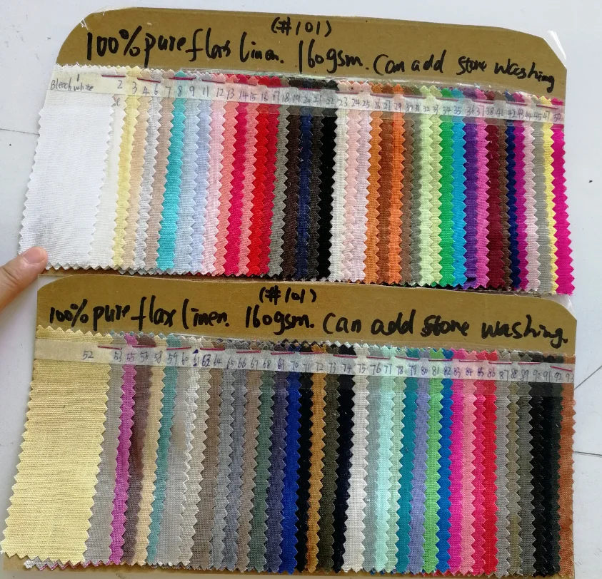 100% pure linen stone washed fabrics in many colors for clothes