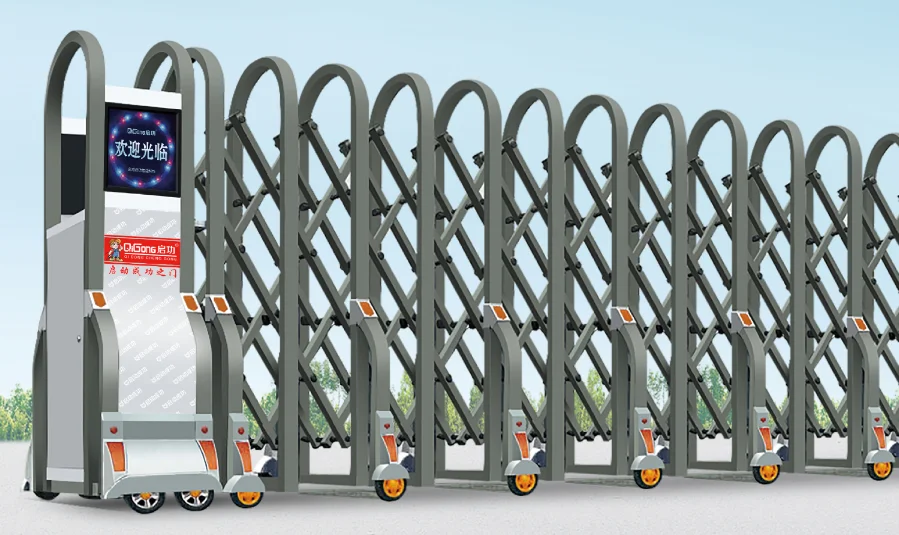 Sliding Gate Remote Control Aluminum Industrial Customized Electric Gate Automatic Outdoor Retractable Fence Customized Size