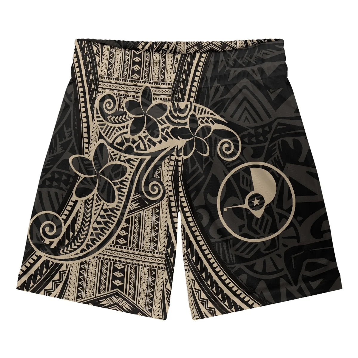 Polyester Mens Customn YAP Fitness Shorts Basketball Sports Wear Running Athletic Polynesian Tribal Print Yoga Gym Fitness