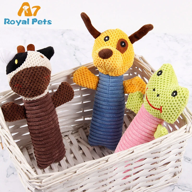 Hot Sale New Pet dog Toys Bulk Knit Soft Plush Stuffed Chew Toy Squeaky Bunnies Toys