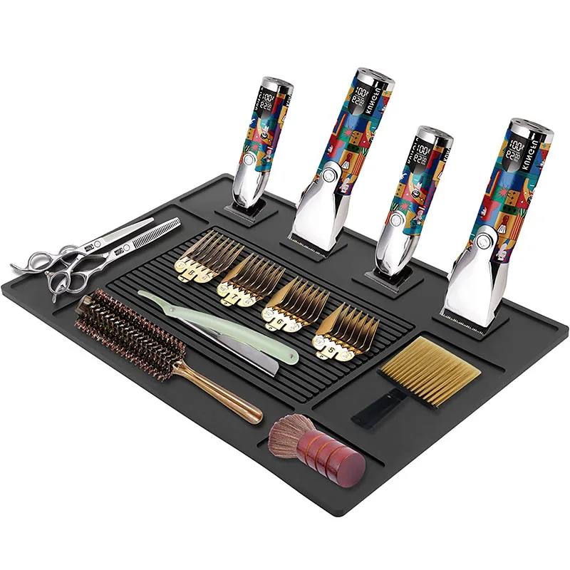 Top Sales Salon Stations Equipment Flexible Magnetic convenient Mat Hair Cutting For Scissors Salon Tools mat