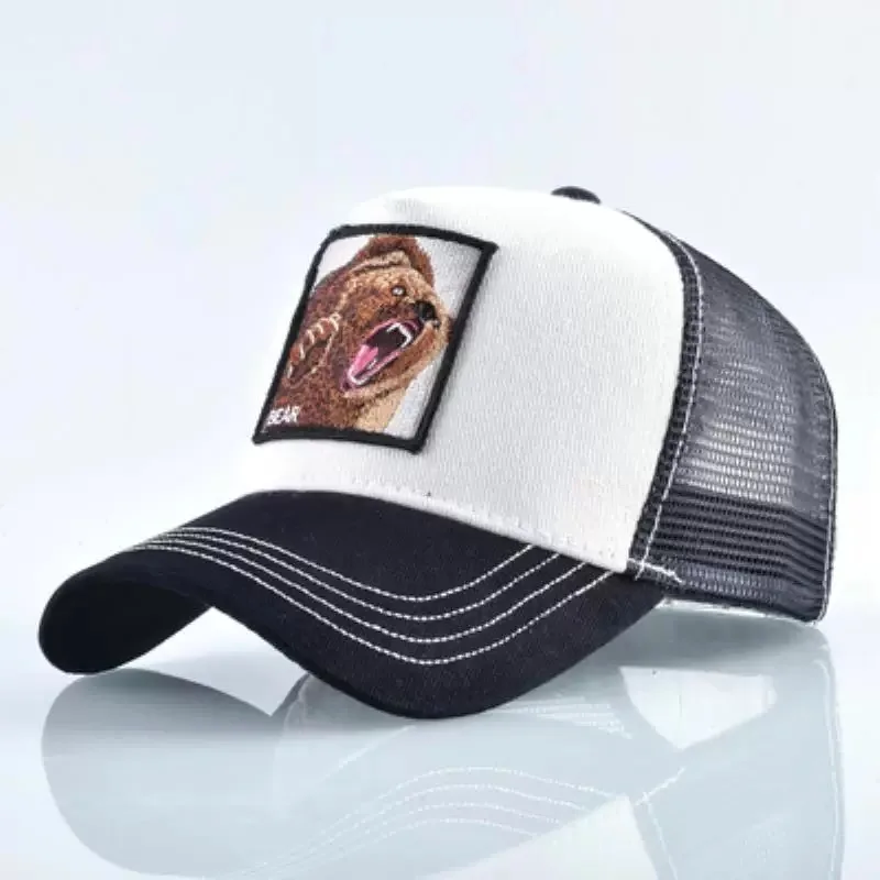 Fashion animal Embroidered Baseball Cap truck driver net goras hat style hat can be customized logo