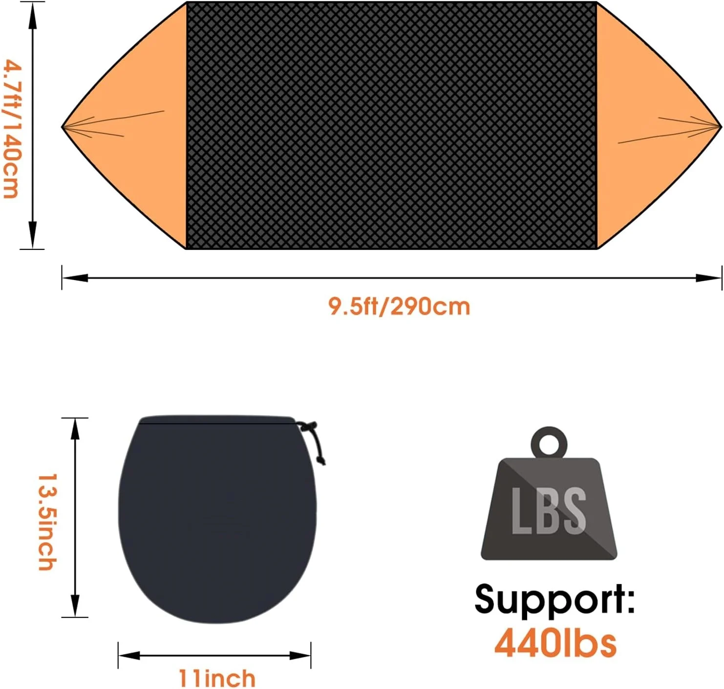 Large Camping Hammock With Mosquito Net Lightweight Hanging Hammocks Tree Straps Swing Hammock Bed