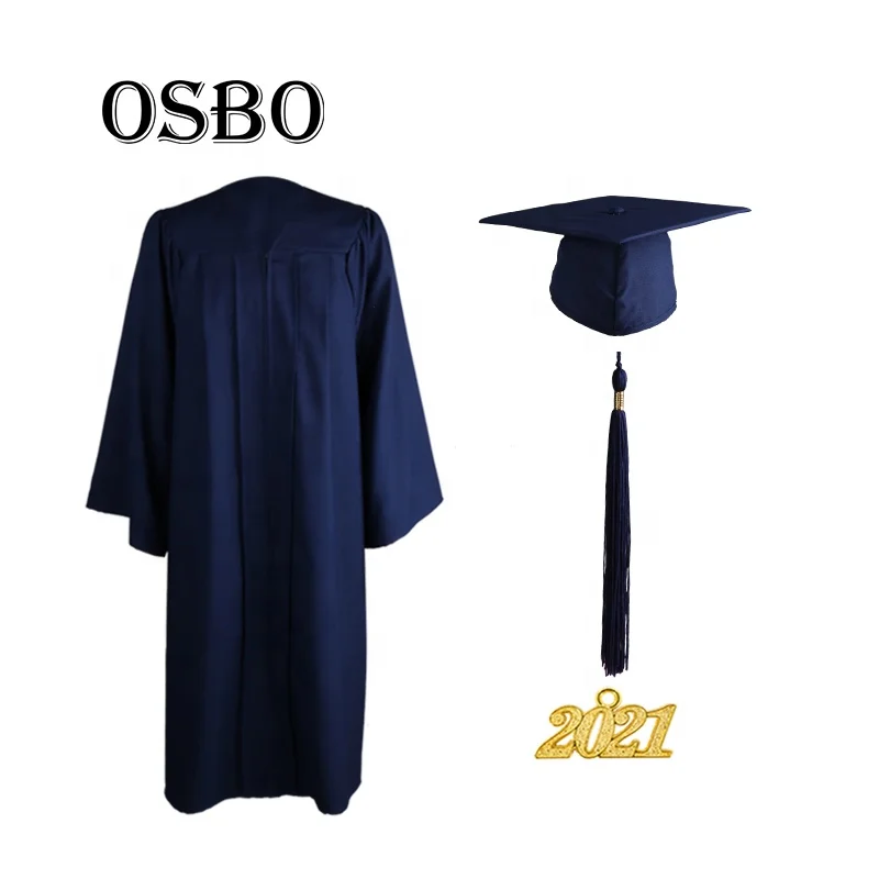 2023  Wholesale  Navy Blue University college graduation gown set