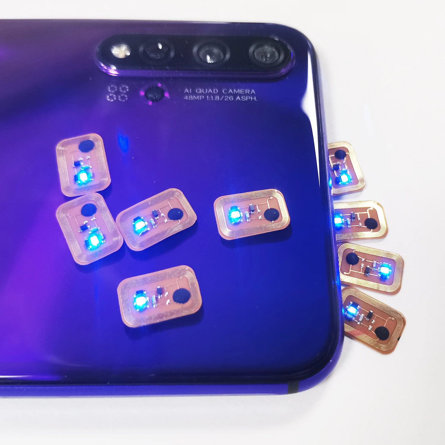 NFC Smart Nail Access Control Card Art Sticker Cool Fashion Lighting Nfc Led Nail Sticker