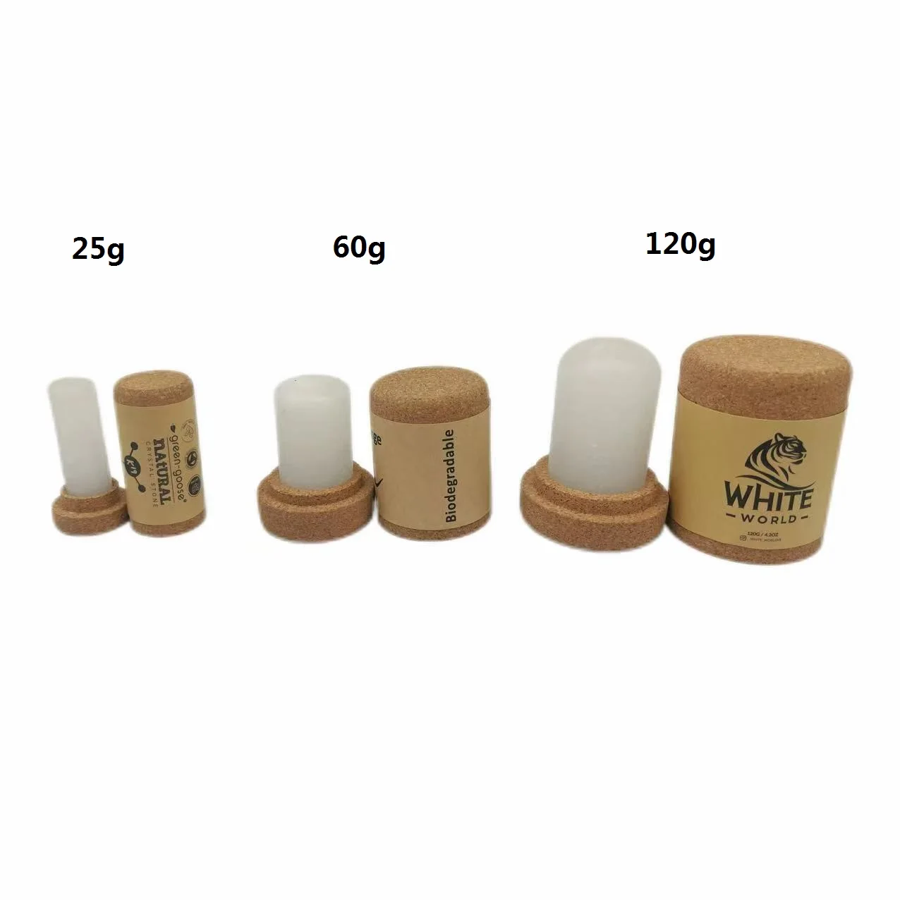 OEM Natural Body Stone Crystal Alum Stick Deodorant 25g 60g 120g