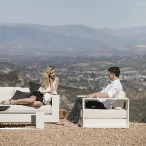 Cast Aluminum patio metal outdoor furniture garden sofa set