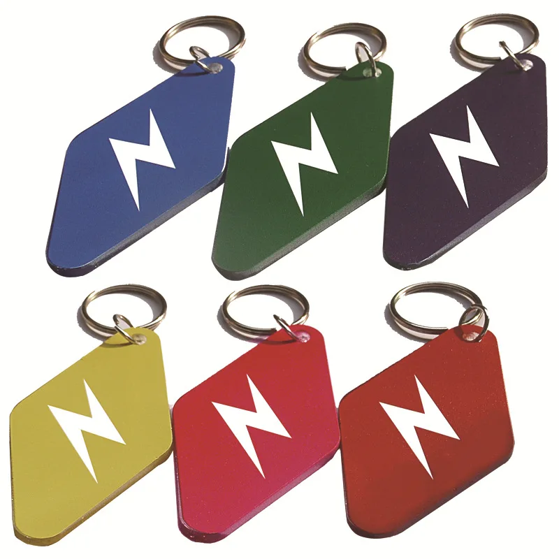 Customization Logo ABS Keychain Acrylic Keychain Retro Gold Plated Motel Keychain Pendant