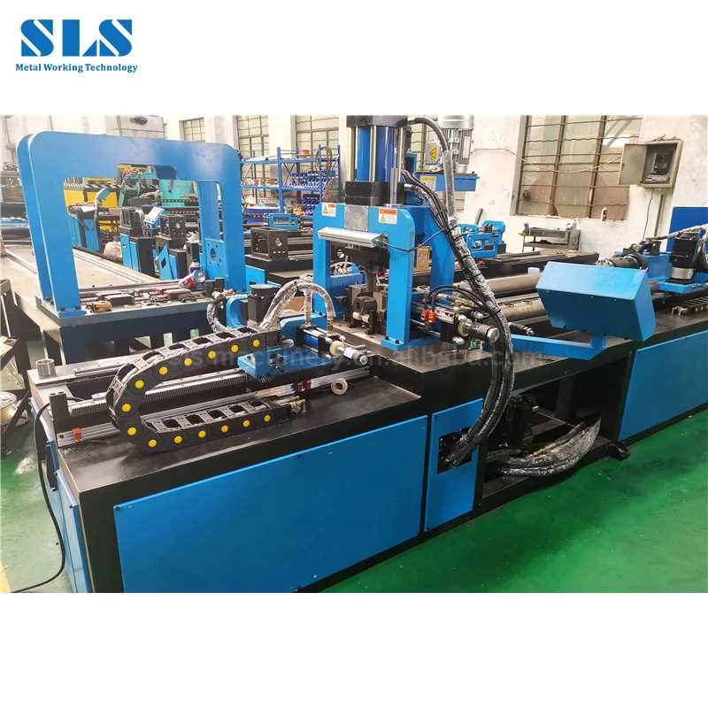 Automatic Tube Hole Punching Flanging Machine, Metal Round Square Pipes Hydraulic Piercing Press for Making Guardrail