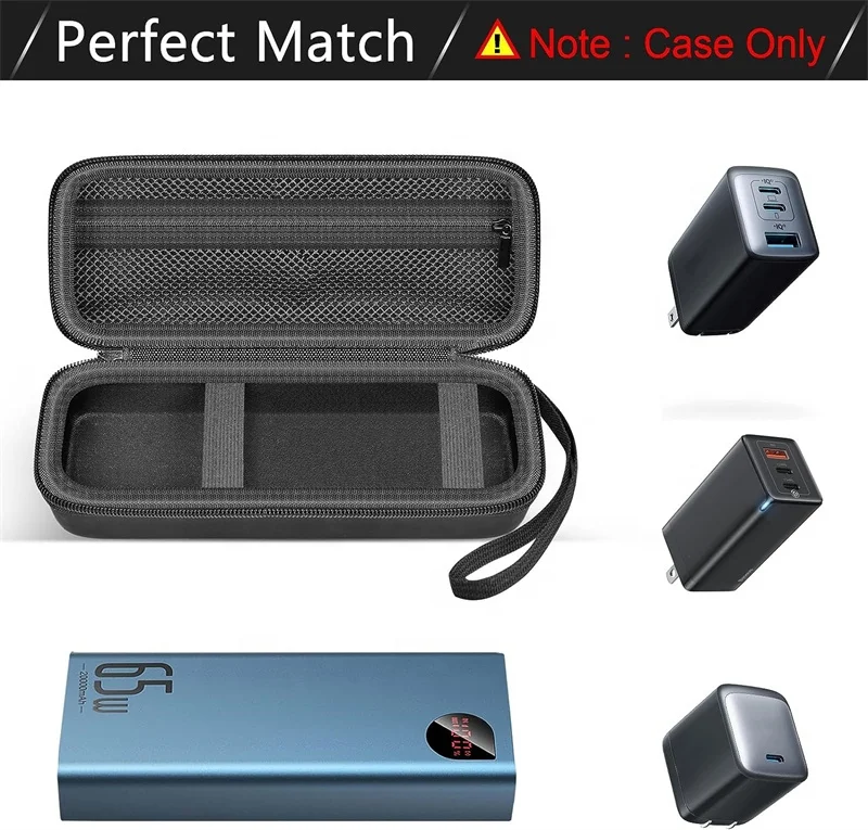 Hard Travel Case for Baseus Power Bank 65W 20000mAh 30000mAh for Anker Portable Charger 325 and Laptop Charging USB Battery