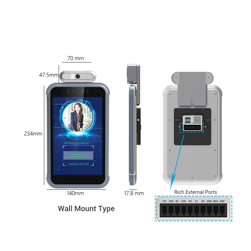 Вандалостойкая Кара признающая лицо водонепроницаемая технология IP67 поддержка нескольких языков инфракрасное распознавание