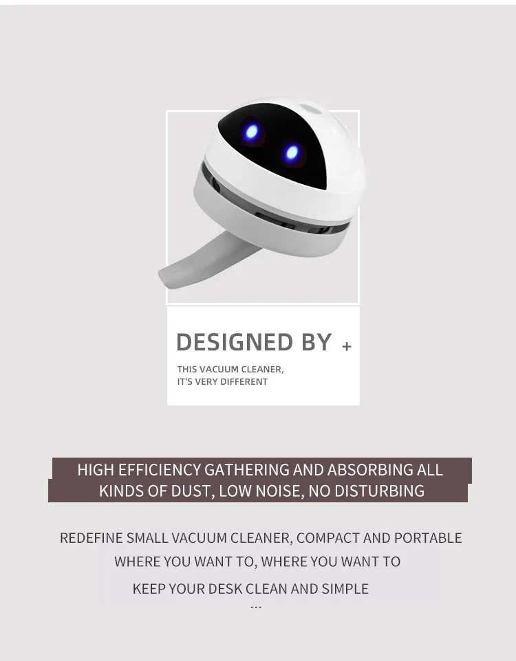USB charging Mini vacuum cleaner Desktop vacuum cleaner with cleaning brush Home office keyboard vacuum cleaner