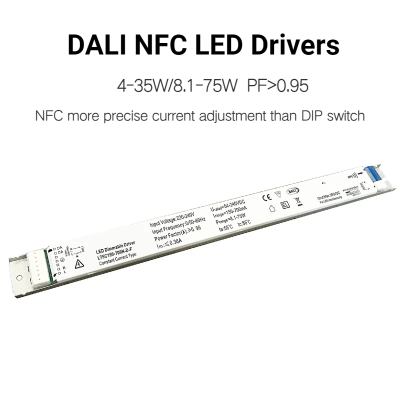 Dimmable dali driver DT6 dali led driver dt8 driver dali track light,Panel light driver,Linear Light Driver,Downlight DALI NFC