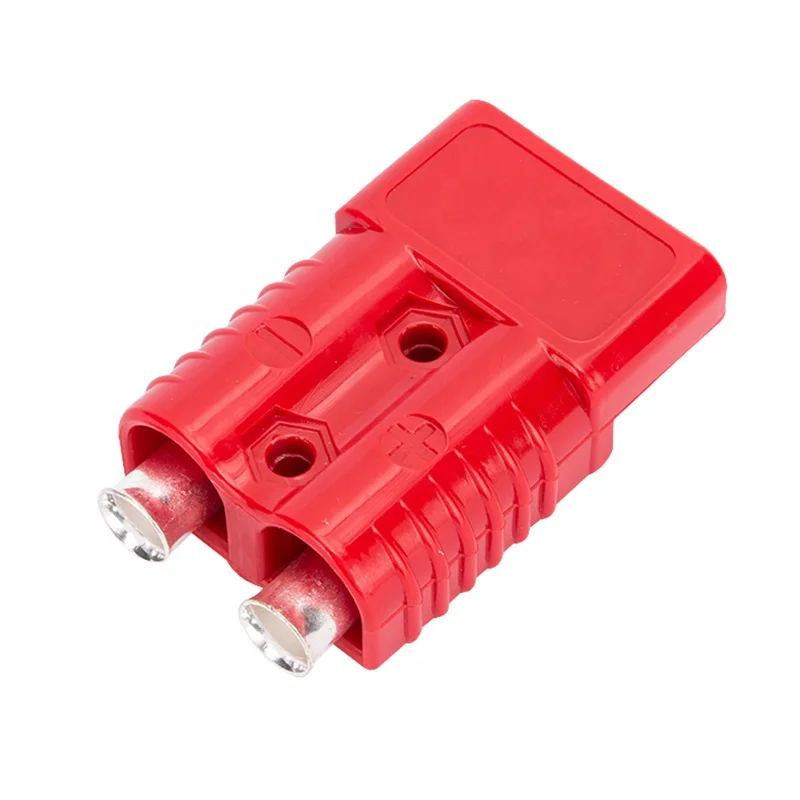 High Current 40A 50A 120A 175A 350A 600V Style Grey Red Black Color Forklift Battery Plug Connector With 2 Silver Contacts