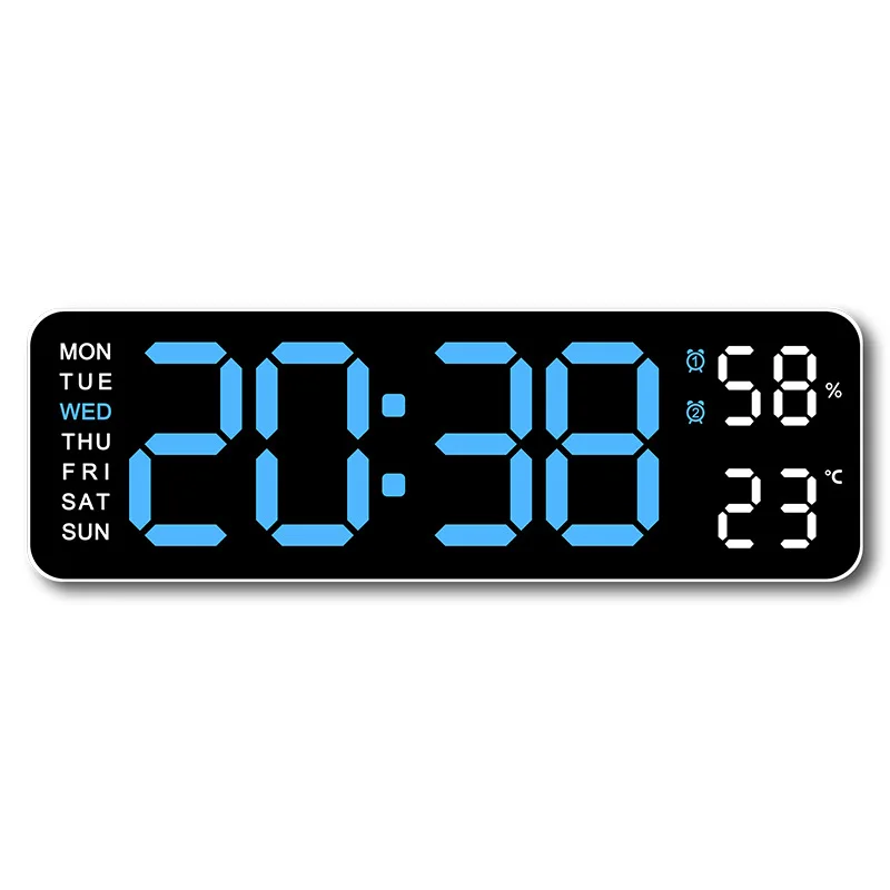 Hot-selling electronic clock simple multi-function clock rectangular large font alarm clock can be hung