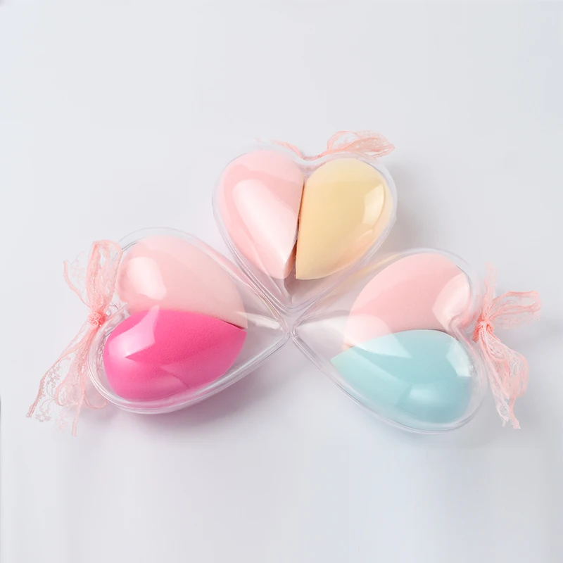 Factory Direct Top Quality Heart-shaped microfiber beauty make up sponge puff makeup foundation sponge