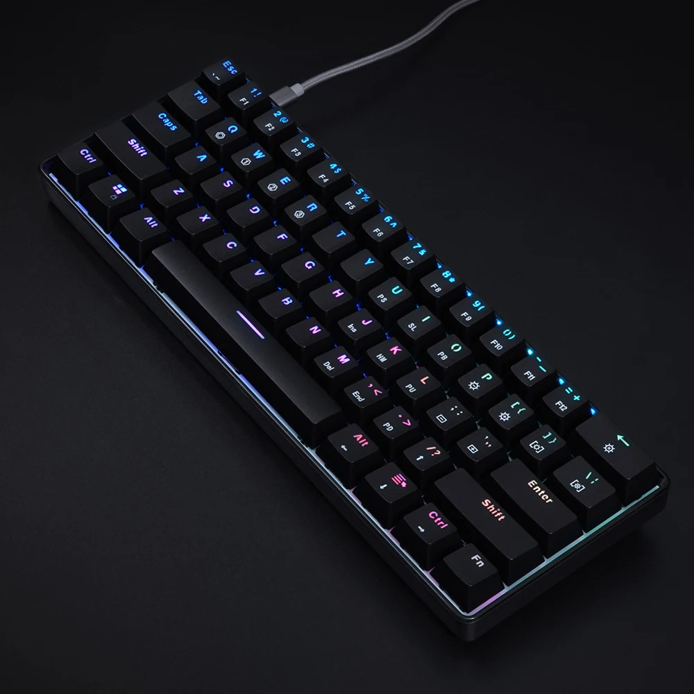  Горячая Распродажа GK61 61 клавиши rgb игровая механическая