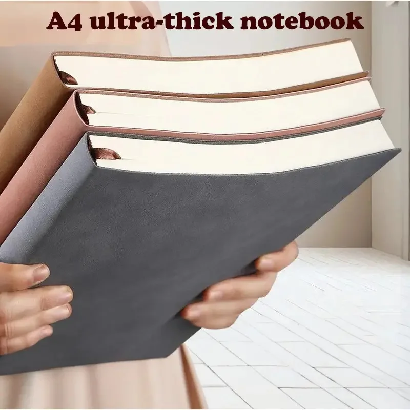 Promotional business notebook A6 A5 A4 size hardcover pu leather journal notebook cork cover notebook