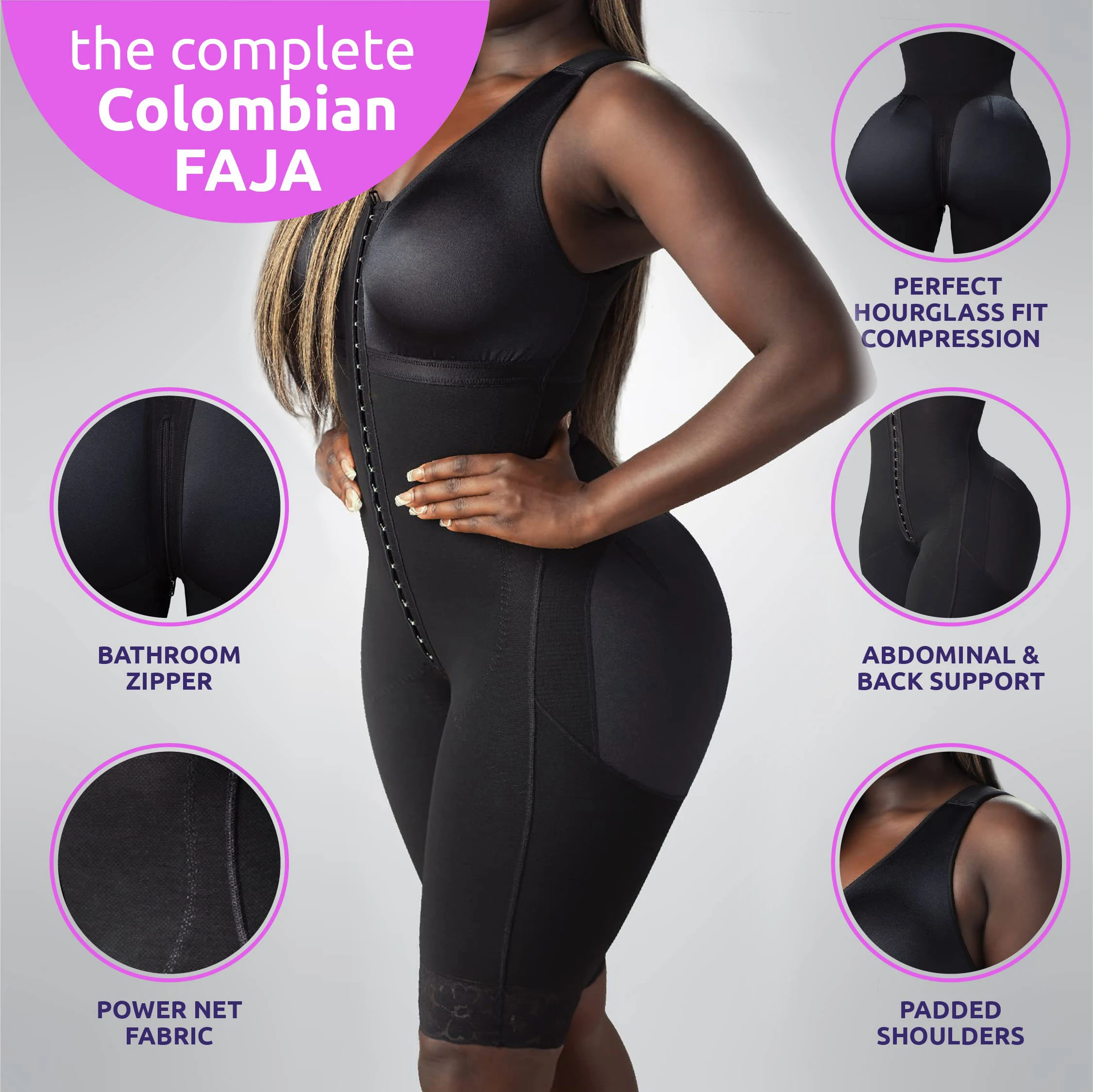 After Surgery Surgical Compression Garments Shapewear Bodysuit Post Op Stage 2 Bbl Full Body Shaper Open Crotch Faja Colombiana