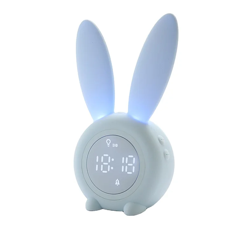 Amazon Hot Sale  new digital led  Cute Rabbit Alarm Clock With Night Lights