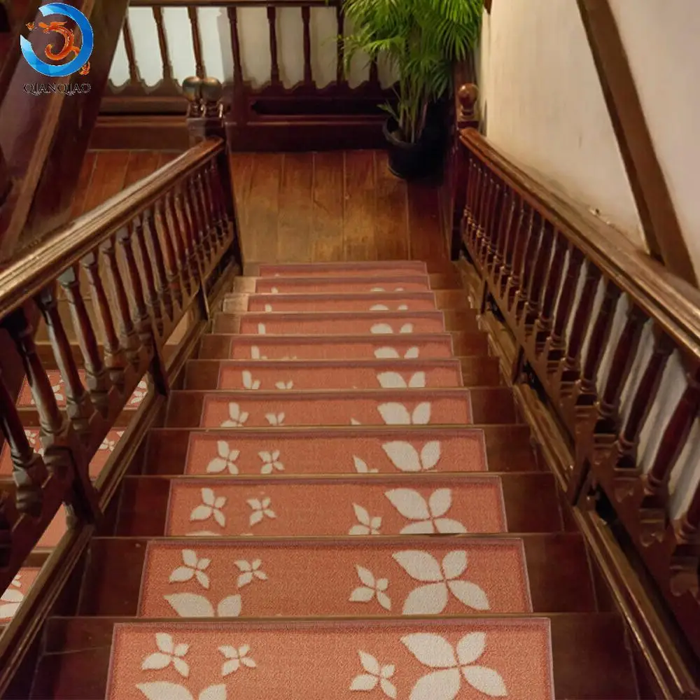 Self Adhesive Indoor Stair carpet flooring stair tread mat for home and hotel