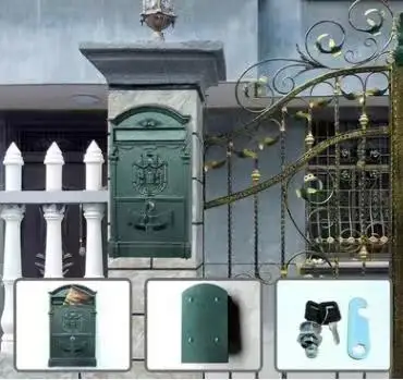 zhenzhi Outdoor mailbox retro European aluminum alloy wall - mounted mailbox