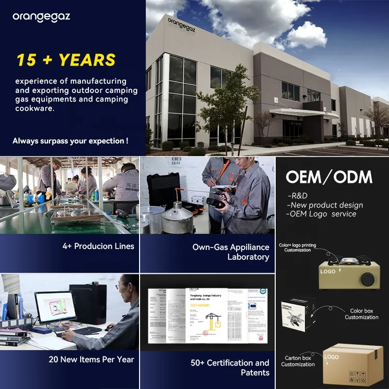 ORANGEGAZ strong power five-eyes camping gas stove outdoor  with good quality