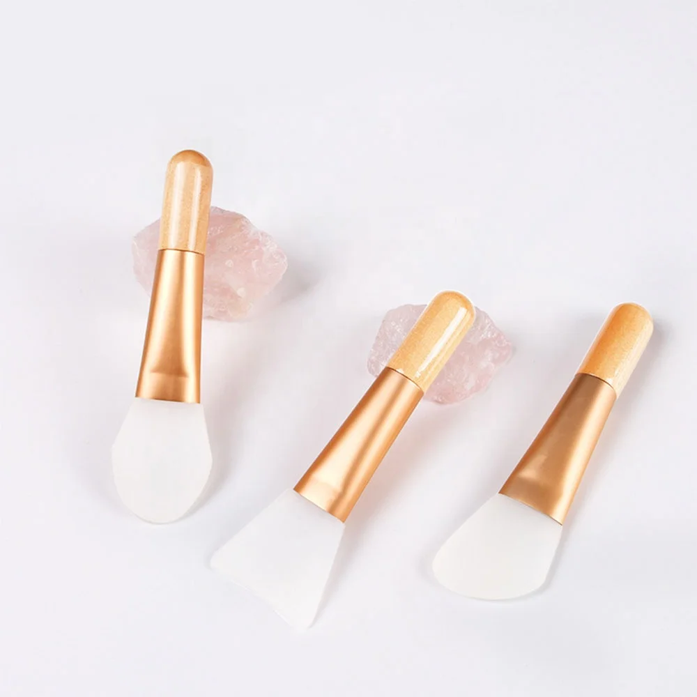 Small Mud Applicator Wood Handle Private Label Custom Brush Mask Mini Silicone Face Mask Brush