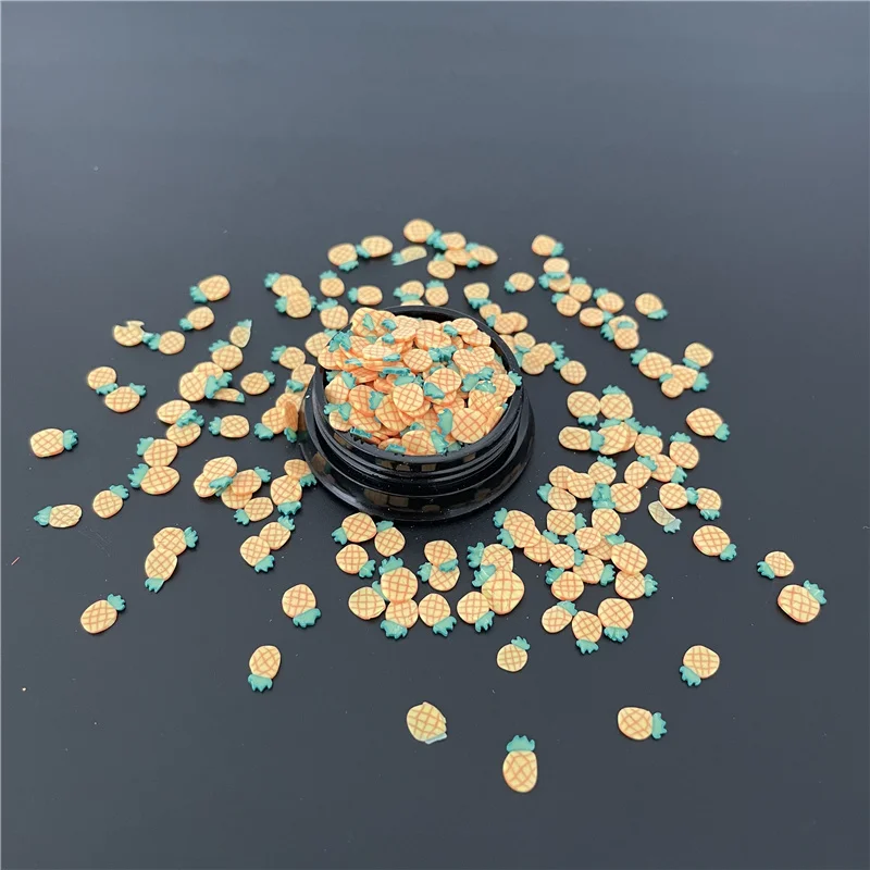 
3D Colorful Tiny Slices Sticker Polymer Clay DIY Designs Slice Nail Art Decors Women Tips Fruit Slice Nail Art 