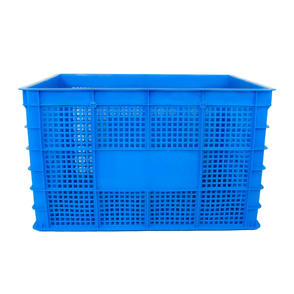 High Quality Food Grade Stackable Vented Mesh Plastic Vegetable Crates Basket Storage Bread Bakery Trays