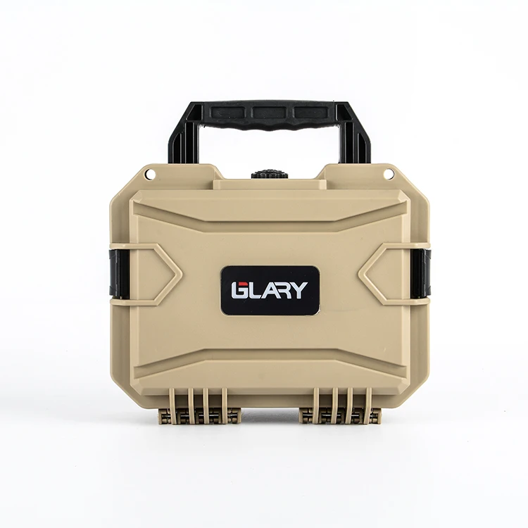 GLARY waterproof hand gun case crashproof plastic gun equipment case for hunting sports rugged tactical gun case carry box