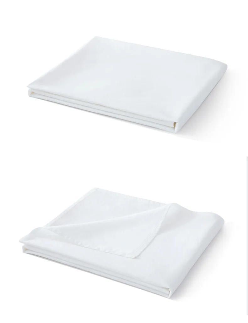 Factory Price Hotel Bed Sheet Manufacturers Twin Size 65%cotton 35% Polyester White Flat Sheet For Hotel Linen