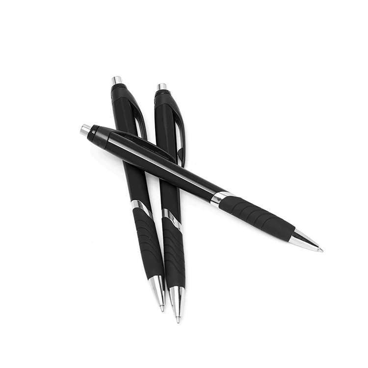 S&J Promotional Hospital School Office Customized Logo Comfortable Rubber Grip Ergonomic Design Ball Point Pen Wholesale