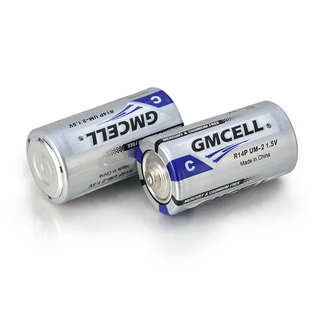 GMCELL Environmentally Friendly1.5V R14P Zinc Carbon Battery Use For Electronic Devices