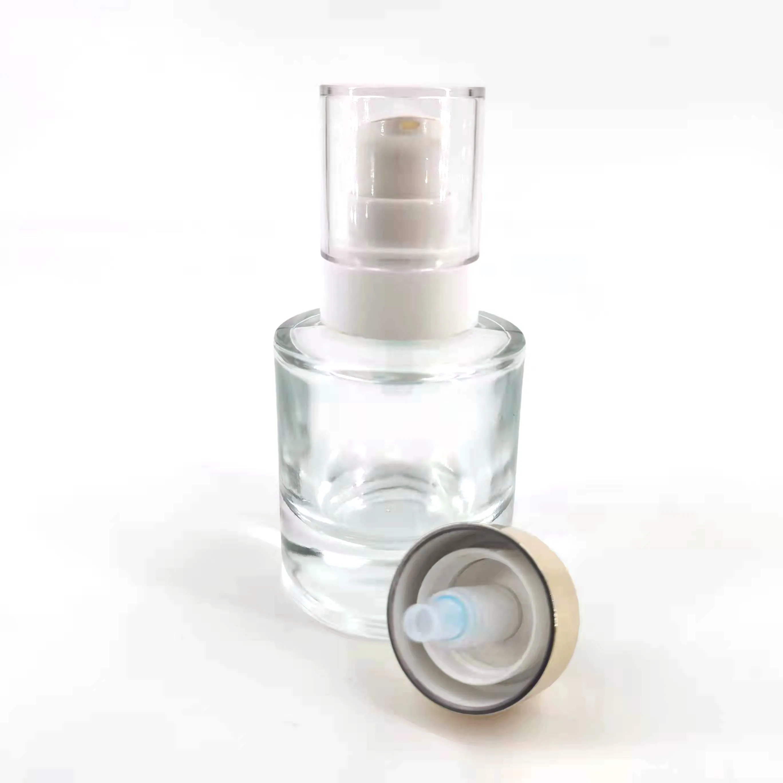 foundation bottle with pump marble plastic bottle with press pump cap pump cream eyelash remover