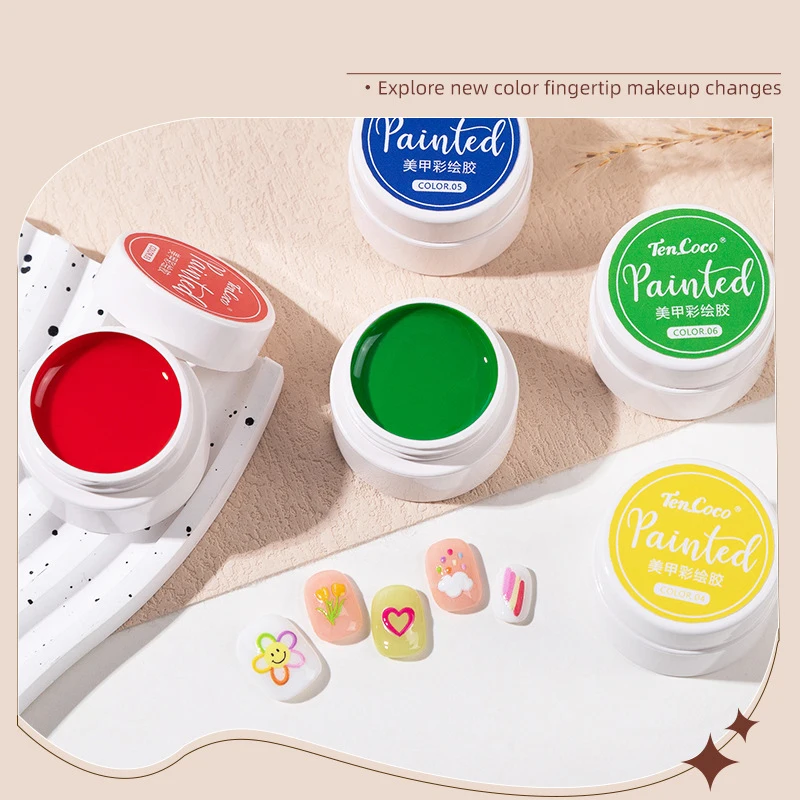 OEM ODM Professional UV Nail Gel Polish Custom Logo Private Label Drawing Painting Nail Art UV Honey Girl Gel Polish