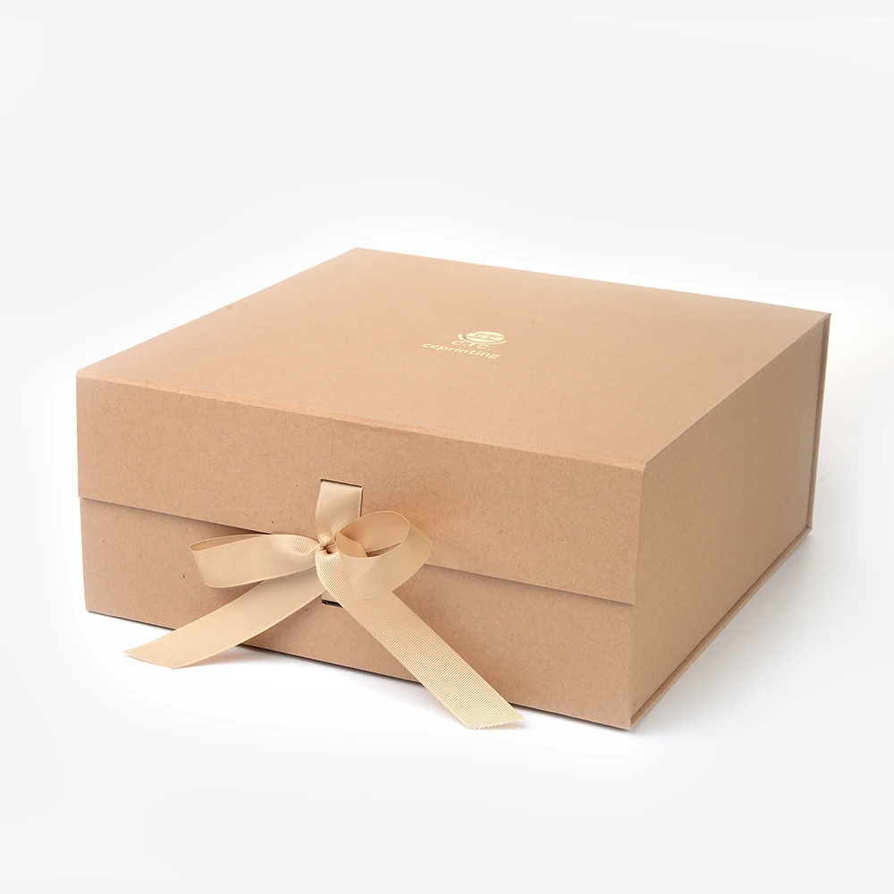 
Custom Big Dress Clothing Recycle Cardboard Folding Kraft Paper Logo Gift Box With Magnetic Closure Lid 