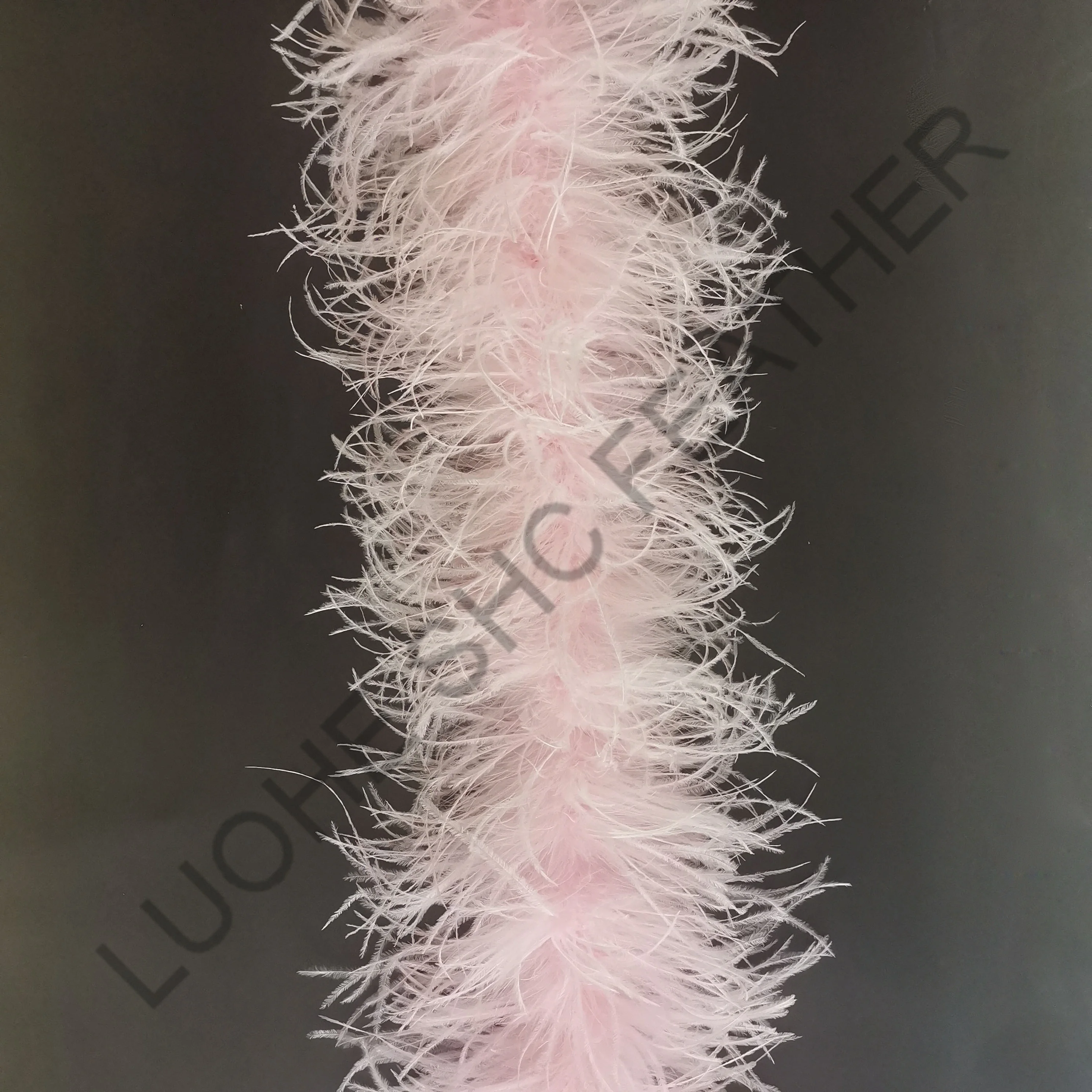 Wholesale avestruz plumas 3 layer thick mix color natural Ostrich feather boa for costumes decor