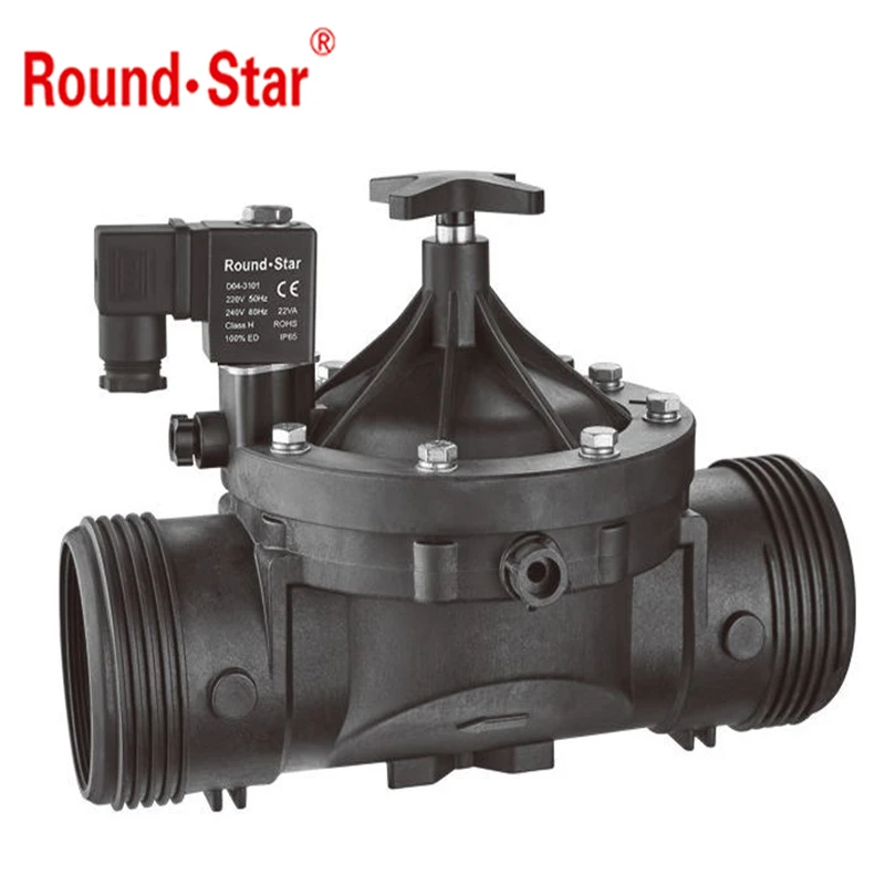 YSA-80 3INCH thread irrigation type Plastic solenoid valve AC24V AC220V DC24V DC12V flange